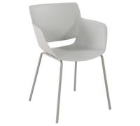 CLP Silla Alpena para Interior o Exterior I Butacas Modernas con Respaldo para jardín I Silla Resistente con reposabrazos, Color:Gris Claro