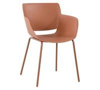 CLP Silla Alpena para Interior o Exterior I Butacas Modernas con Respaldo para jardín I Silla Resistente con reposabrazos, Color:Terracotta