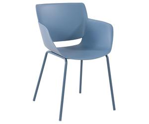 CLP Silla Alpena para Interior o Exterior I Butacas Modernas con Respaldo para jardín I Silla Resistente con reposabrazos, Color:Azul