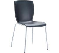 Silla apilable mio plástico negro 50x47x80 cm