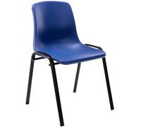 CLP Silla Apilable Nowra I Butaca De Salón con Base De Metal I Silla De Cocina En Polipropileno, Color:Azul