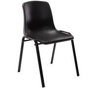 Silla apilable nowra plástico negro 52x47x76 cm