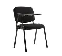 Silla Confidente Ken con Brazo Extensible para Escritura I Silla con Pala Flexible para Apuntes I Silla de Conferencia en Tela I Color:, Color:Negro