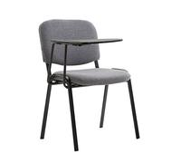 CLP Silla Confidente Ken con Brazo Extensible para Escritura I Silla con Pala Flexible para Apuntes I Silla de Conferencia en Tela I Color:, Color:Gris