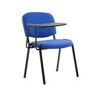 CLP Silla Confidente Ken con Brazo Extensible para Escritura I Silla con Pala Flexible para Apuntes I Silla de Conferencia en Tela I Color:, Color:Azul