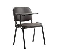 CLP Silla Confidente Ken con Brazo Extensible para Escritura I Silla para Academias con Pala Flexible para Apuntes I Silla de Conferencia Tapiza, Color:marrón