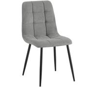 CLP Silla de Comedor Antibes I Silla de Cocina tapizada con Funda de Pana Acolchada I Carga máxima 150 kg, Color:Gris