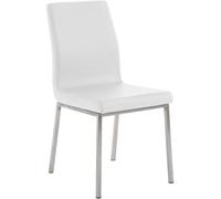 CLP Silla Comedor Colmar en Cuero Sintético I Silla de Salón Comdeor Acolchada I Silla de Salón Elegante I Silla de Espera con Respaldo I Color:, Color:Blanco