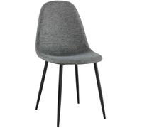 CLP Silla De Comedor Napier En Tela Terciopelo o Polipiel I Butaca De Salón Moderna con Base De Metal, Color:Gris, Material:Tela