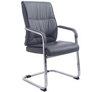 Silla de conferencia anubis simil cuero gris 65x58x102 cm