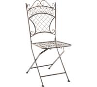 CLP Silla de exterior plegable en metal bronce