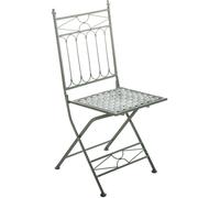 CLP Silla de exterior plegable en Metal Verde antiguo