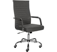 CLP Silla de oficina Amadora Tela con ruedas y reposabrazos Gris oscuro 51x63x98 cm