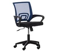 CLP Silla De Oficina Auburn En Malla con Reposabrazos I Silla De Escritorio Giratoria con 5 Ruedas & Marco De Plástico, Color:Azul