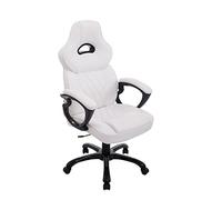 CLP Silla de Oficina Big XXX en Cuero Sintético I Silla Ejecutiva Regulable en Altura & Giratoria I Silla Grande de Escritorio I Color:, Color:Blanco