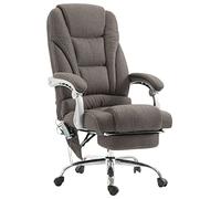 CLP Silla De Oficina De Masaje Pacific Tapizada En Tela I Silla De Escritorio Relax Regulable En Altura & Giratorio, Color:Gris Oscuro
