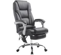 CLP Silla De Oficina De Masaje Pacific V2 En Polipiel I Silla De Escritorio Regulable En Altura I Silla De Masaje De Ordenador Giratorio, Color:Negro