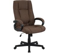 CLP Silla de Oficina ergonómica con Ruedas y regulación de Altura, Silla de dirección Regulable en Altura, Silla giratoria Sparta, Color:marrón
