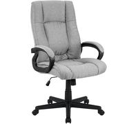 CLP Silla de Oficina ergonómica con Ruedas y regulación de Altura, Silla de dirección Regulable en Altura, Silla giratoria Sparta, Color:Gris
