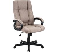 CLP Silla de Oficina ergonómica con Ruedas y regulación de Altura, Silla de dirección Regulable en Altura, Silla giratoria Sparta, Color:Gris Pardo