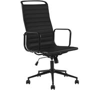 CLP Silla de Oficina ergonómica Nelson, Silla de Escritorio con Mecanismo de inclinación, Ajustable en Altura y giratoria, Color:Negro