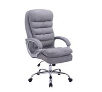 CLP Silla De Oficina Ergonómica Vancouver En Tela & Base con Ruedas I Silla De Escritorio Regulable En Altura & Giratoria, Color:Gris
