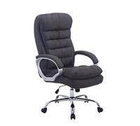 CLP Silla De Oficina Ergonómica Vancouver En Tela & Base con Ruedas I Silla De Escritorio Regulable En Altura & Giratoria, Color:Gris Oscuro
