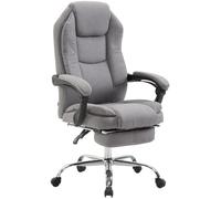 CLP Silla de Oficina Funda de Tela Castle I Silla de Escritorio con reposapiés I Capacidad de Carga hasta 130 kg, Color:Gris