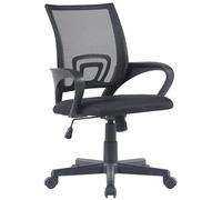 CLP Silla de Oficina Genius I Silla de Escritorio Regulable en Altura con Funda de Malla, Color:Negro