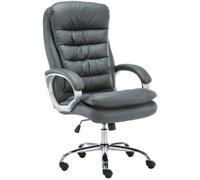 CLP Silla de oficina giratoria regulable en Simil cuero Gris
