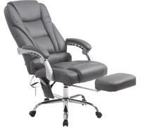 CLP Silla de oficina giratoria regulable en Simil cuero Gris