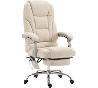 CLP Silla de oficina giratoria regulable en Tela Crema