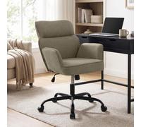 CLP Silla de Oficina Regulable Amado, tapizada en Tela, giratoria con reposabrazos y Respaldo, soporta hasta 135 kg Color:Gris Pardo