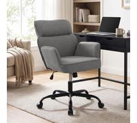 CLP Silla de Oficina Regulable Amado, tapizada en Tela, giratoria con reposabrazos y Respaldo, soporta hasta 135 kg Color:Gris