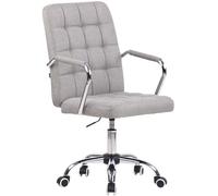 CLP Silla De Oficina Terni Tapizada En Tela o Simil Cuero I Silla De Escritorio Giratoria & Regulable En Altura, Color:Gris, Material:Tela