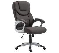 CLP Silla De Oficina Texas En Tela & Base con Ruedas I Silla Ejecutiva Ergonómica con Mecanismo De Balanceo, Color:Gris Oscuro