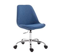 CLP Silla de Oficina Toulouse en Tela I Silla de Escritorio Regulable en Altura I Silla de Sala de Reuniones Giratoria I Silla de Ordenador con, Color:Azul