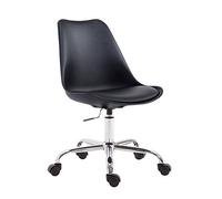 CLP Silla de Oficina Toulouse Estructura de Plástico I Silla de Escritorio Regulable en Altura I Silla Sala de Reuniones Giratoria I Silla Orden, Color:Negro