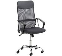 CLP Silla De Oficina Washington Tapizada En Red I Silla De Ordenador Ergonómica & con Ruedas I Silla De Escritorio Moderna I Color:, Color:Gris