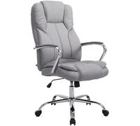 CLP Silla de Oficina XXL Xanthos en Tela I Silla de Escritorio Regulable en Altura I Silla Ejecutiva con Ruedas I Color:, Color:Gris