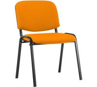 CLP Silla de Visitas Ken en Tela I Silla de Conferencias Apilable I Silla de Reuniones con Capacidad máx. 120 kg I Color:, Color:Naranja