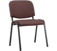 CLP Silla de Visitas Ken en Tela I Silla de Conferencias Apilable I Silla de Reuniones con Capacidad máx. 120 kg I Color:, Color:marrón