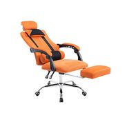 CLP Silla Racing Fellow Tapizada En Red I Silla Gaming con Soporte Metal Cromado & con Ruedas I Silla De Oficina Regulable En Altura I Color:, Color:Naranja