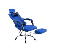 CLP Silla Racing Fellow Tapizada En Red I Silla Gaming con Soporte Metal Cromado & con Ruedas I Silla De Oficina Regulable En Altura I Color:, Color:Azul