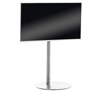 CLP Soporte De Pie para TV De Plasma De 32-65' I Stand Universal con Base Redonda o Cuadrada I Soporte Universal Resistente hasta 40 kg I, Color:Acero Inoxidable, Forma:Redondo