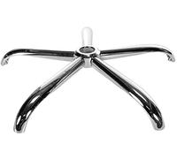 CLP Soporte En Cruz Redondo para Silla De Oficina I Repuesto Metálico Universal para Sillas De Escritorio Giratorias, Color:Cromado