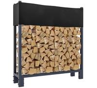 CLP Soporte para Leña Martin con Lona I Estantería para Almacenar La Madera con Funda I Leñero Metálico con Toldo, Color:Antracita, Tamaño:S