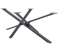 CLP Soporte para Mesa De Comedor Jimmy En Forma De Mikado I Patas para Mesa De Salón o Conferencia Moderna & Metálica, Color:Gris, Tamaño:180x80x72 cm