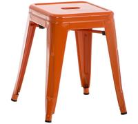 Taburete Metálico Armin Apilable I Taburete con Altura de Asiento: 46 cm I Taburete Industrial I Color:, Color:Naranja