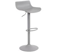 CLP Taburete Aveiro Con Estructura De Asiento En Polipropileno I Silla Alta Regulable En Altura & Giratorio I Color:, Color:gris